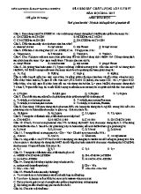 Đề khảo sát chất lượng môn Hóa học Lớp 12 - Năm học 2016-2017 - Sở GD & ĐT Hải Dương (Có đáp án)